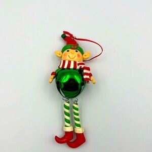 Christmas elf bell hanging ornament